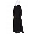 Embroidered abaya - Black & White